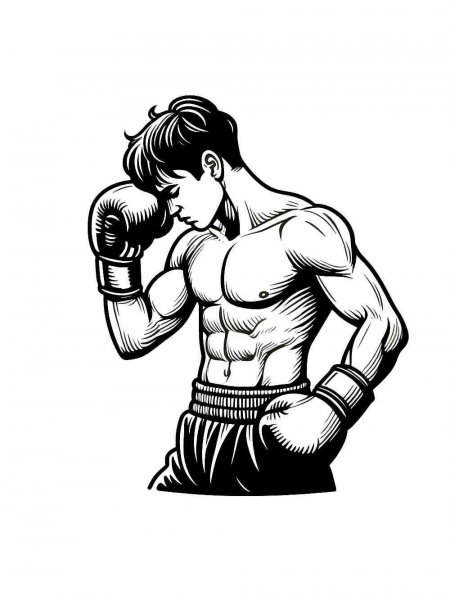 Boxing coloring pages