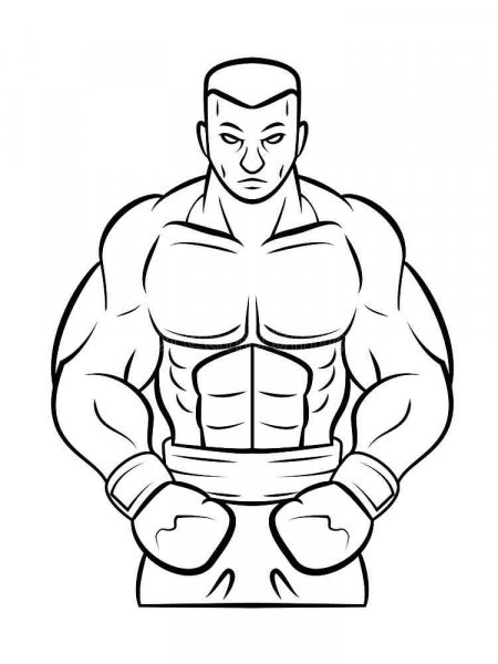 Boxing coloring pages