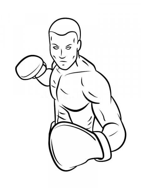 Boxing coloring pages