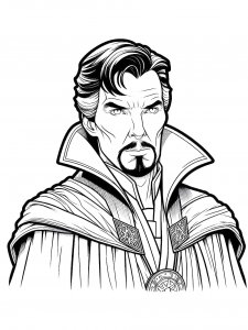 Serious Doctor Strange coloring page