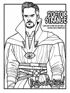 Dr. Strange coloring page 8 - Free printable