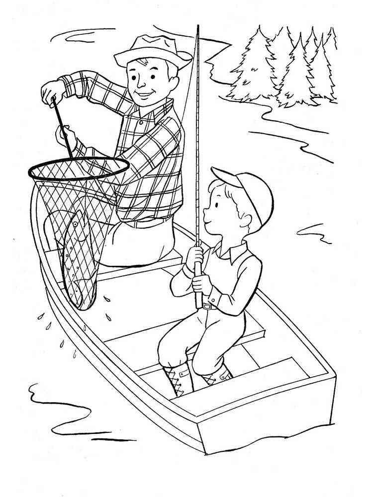 Free Fishing coloring pages. Download and print Fishing coloring pages