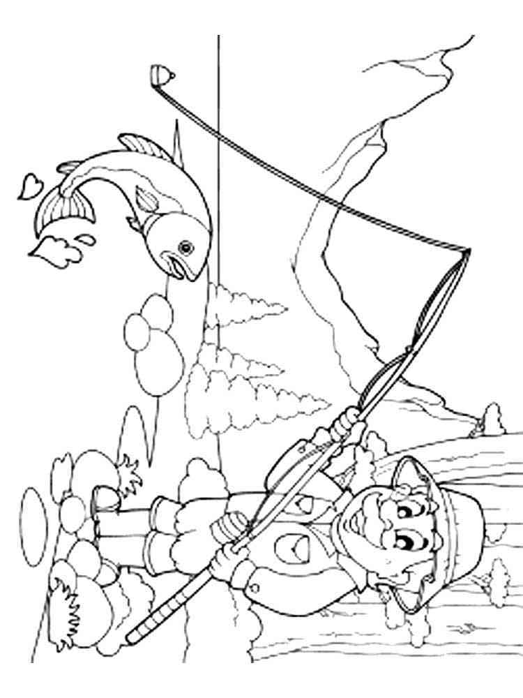 Fishing coloring pages