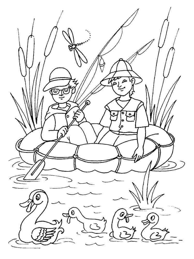 Free Fishing coloring pages. Download and print Fishing coloring pages