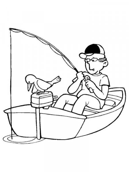 Fishing coloring pages