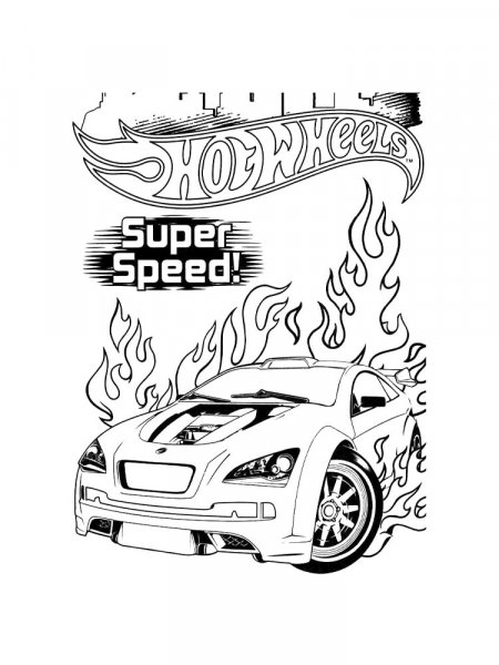 Hot Wheels coloring pages