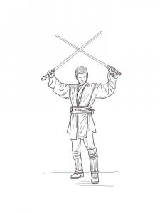 Jedi Star Wars coloring page 7 - Free printable