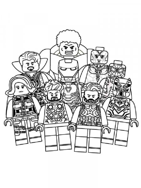 Lego Avengers coloring pages