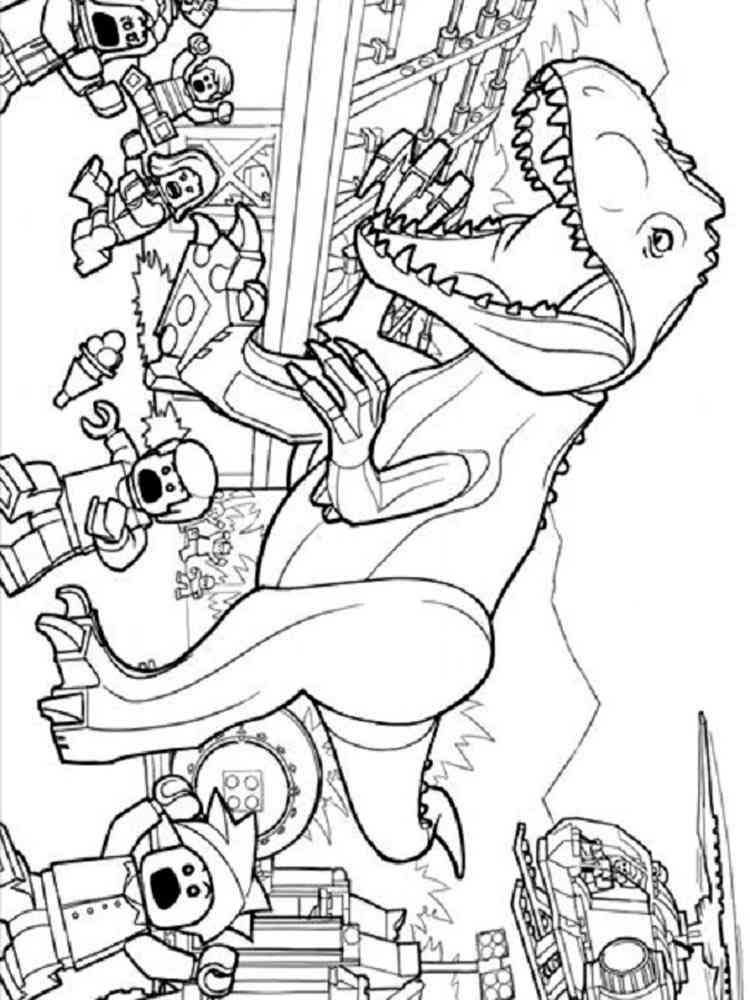 Free Lego Jurassic World coloring pages. Download and print Lego
