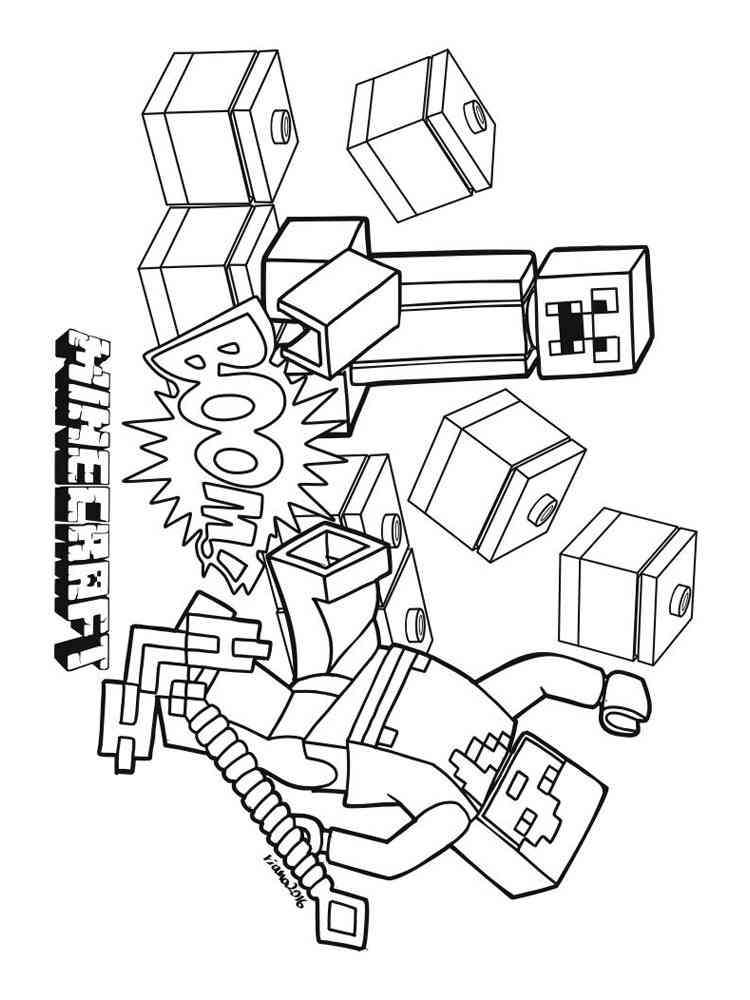 Free Lego Minecraft coloring pages. Download and print Lego Minecraft
