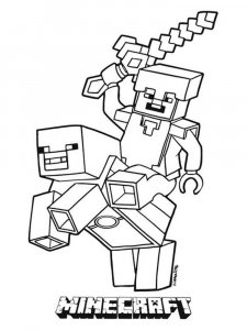 Lego Minecraft coloring page 2 - Free printable