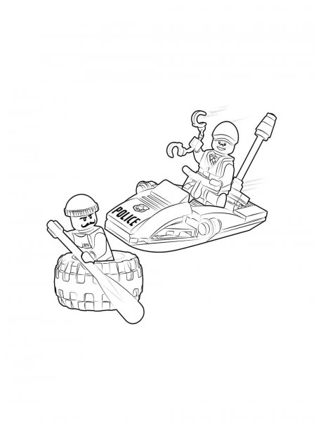 Lego Police coloring pages