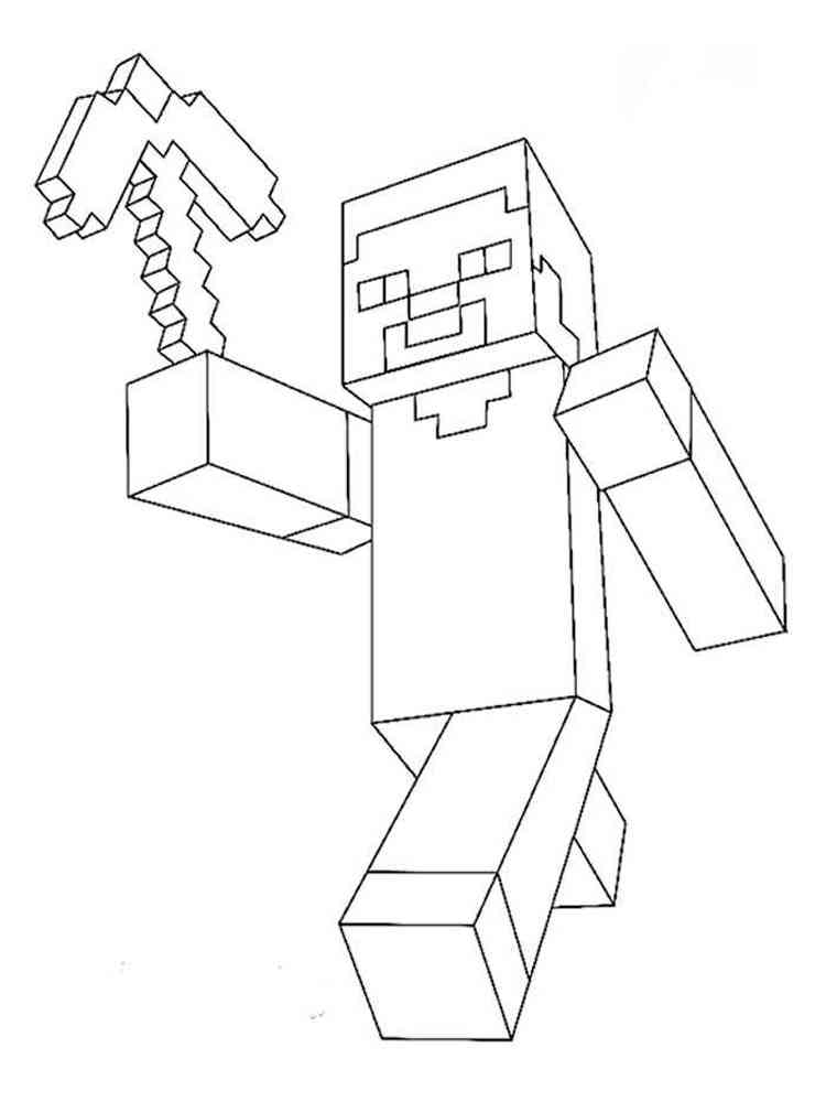 Minecraft Steve Coloring Pages Coloring Pages