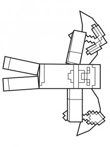 Steve Minecraft coloring page 2 - Free printable