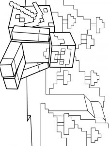 Steve Minecraft coloring page 6 - Free printable