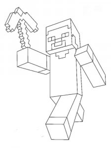 Steve Minecraft coloring page 7 - Free printable