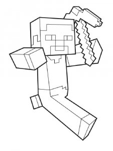 Steve Minecraft coloring page 9 - Free printable