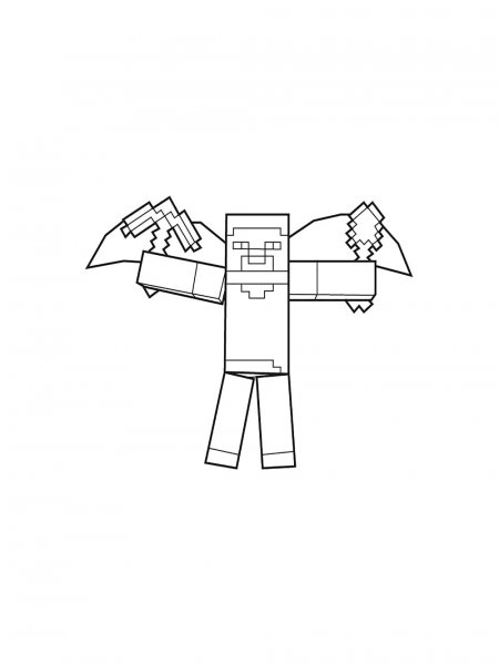 Steve Minecraft coloring pages