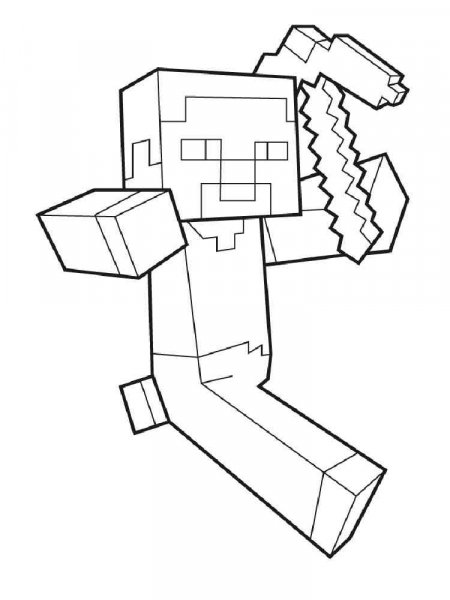 Steve Minecraft coloring pages