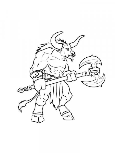 Minotaur coloring pages