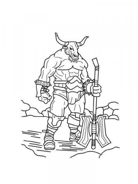 Minotaur coloring pages