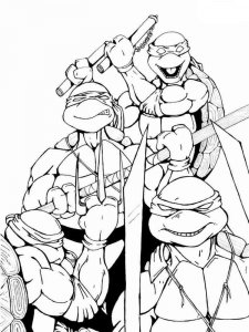 Coloring funny Teenage Mutant Ninja Turtles
