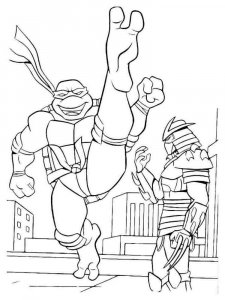 Coloring Ninja Turtle and Shredder