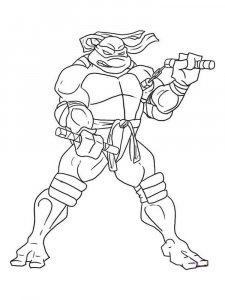 Angry Michelangelo Coloring Page