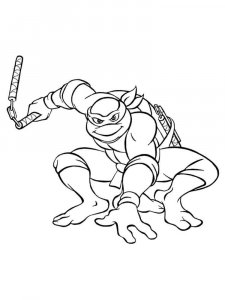Michelangelo sitting coloring page