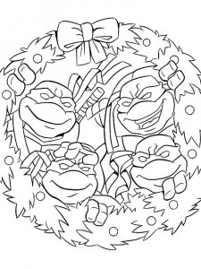 Coloring Teenage Mutant Ninja Turtles Christmas