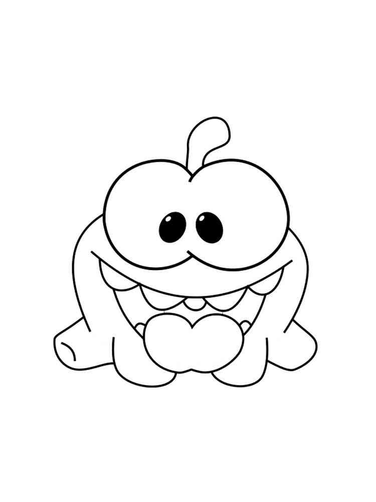 Free Om Nom coloring pages. 