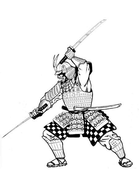 Samurai coloring pages