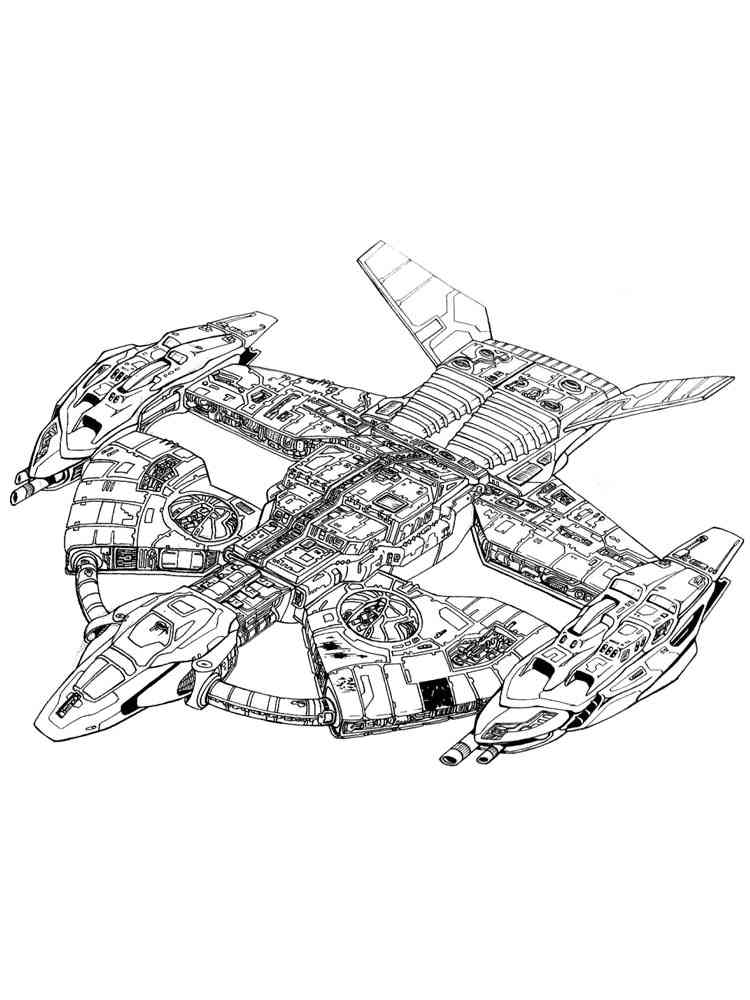 Starship coloring pages