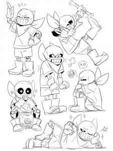 Undertale coloring page 15 - Free printable