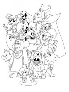 Undertale coloring page 24 - Free printable