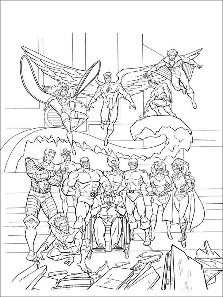 Free printable X-men coloring pages.