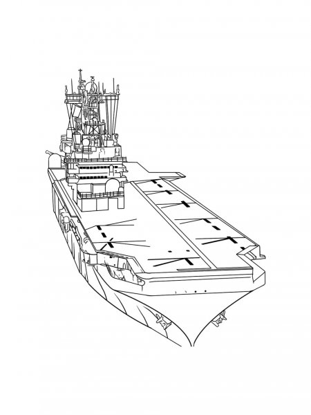 Aircraft Carrier coloring pages