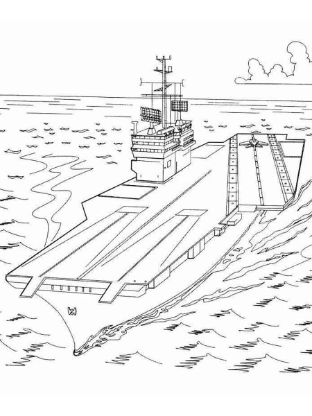 Aircraft Carrier coloring pages