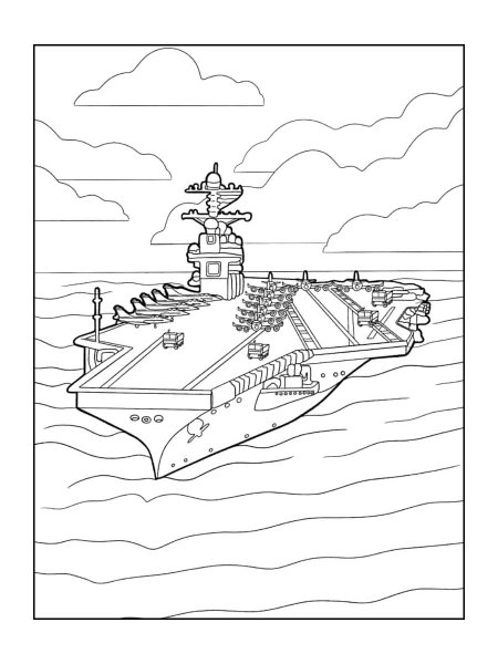 Aircraft Carrier coloring pages