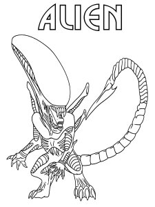 Aliens coloring page 32 - Free printable
