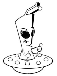 Aliens coloring page 36 - Free printable