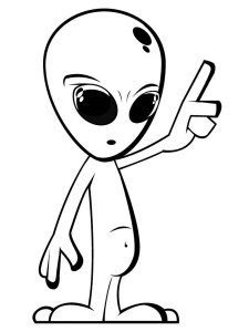 Aliens coloring page 39 - Free printable