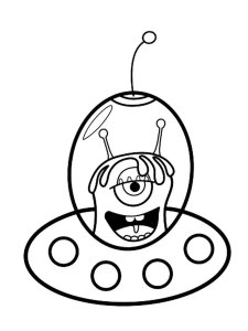 Aliens coloring page 40 - Free printable