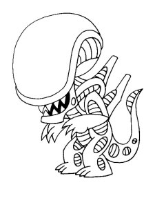 Aliens coloring page 44 - Free printable