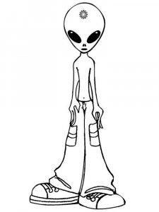Aliens coloring page 1 - Free printable