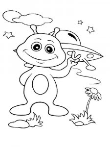 Aliens coloring page 3 - Free printable