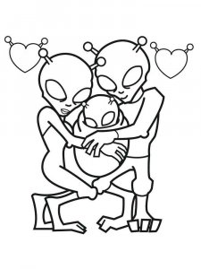 Aliens coloring page 5 - Free printable