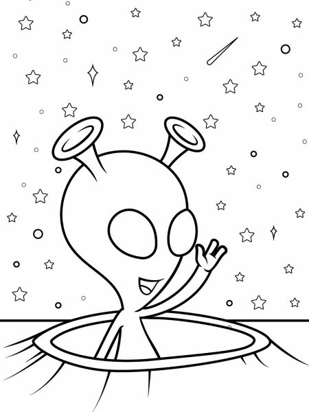 Aliens coloring pages