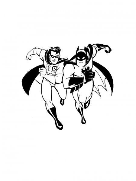 Batman and Robin coloring pages