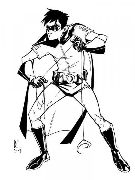 Batman and Robin coloring pages